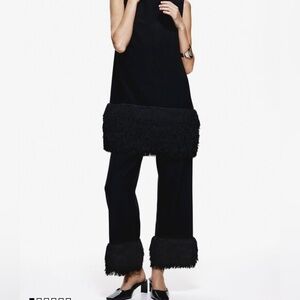 H&M fringe hem pants